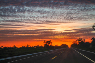 Sunset on the Road