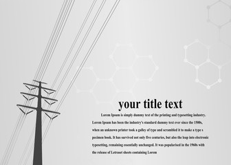 Vector. Electric power system. presentation, and advertisement. The picture shows a network of interconnected electrical systems in all areas. Symbols, steps for successful business planning Suit