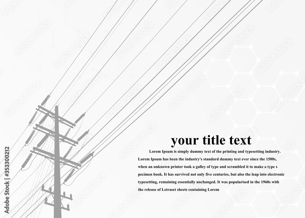 Vector. Electric power system. presentation, and advertisement. The ...