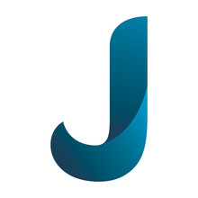Letter J Blue Logo Design