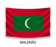 Hanging Silk Flag Maldives