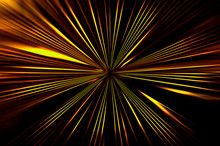 Abstract Speed Gold Line Moving Radial Blur Effect