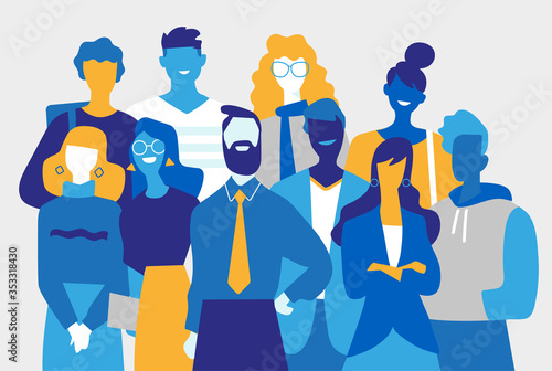 Fotomural Squadra di professionisti creativi fatta di uomini e donne
