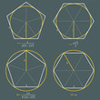 Circle and polygon. Circle inscribed in a polygon. Circle escribed in a polygon. Graphic presentation for math teachers.