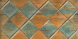 3D multicolored wood background, Diamond shape embossed aqua-brown wooden for ceramic wall tile and floor tile design, textile, wallpaper.
