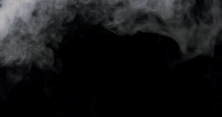 Wall Mural - smoke pouring in and rising up to the top of the frame.