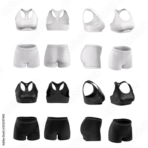 Download Download Womens Sports Bra Mockup Front View Background ...