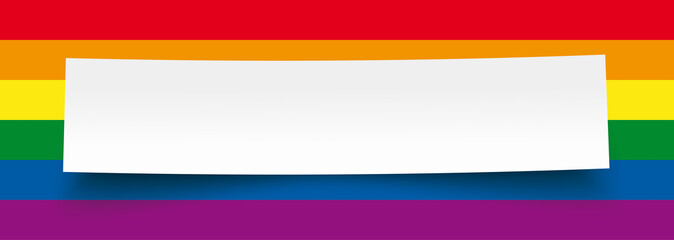 rainbow flag paper banner header