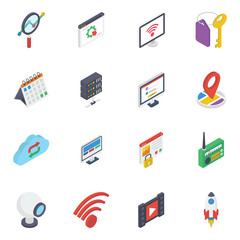 Canvas Print - 
Seo and Web Isometric Vectors Pack 
