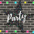 © Skutiherra - Party poster with star on brick wall