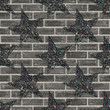 © Skutiherra - Glittering stars on black brickwall