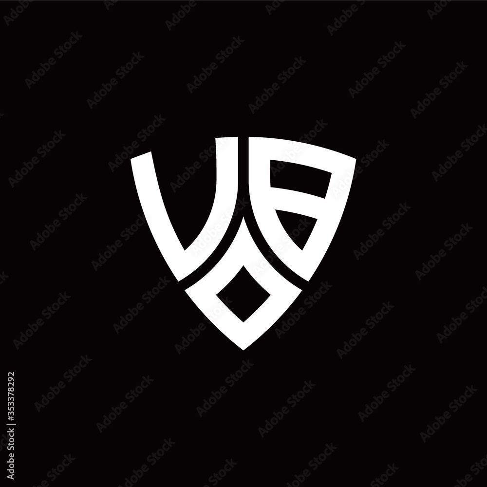 VB monogram logo with modern shield style design template Stock Vector ...