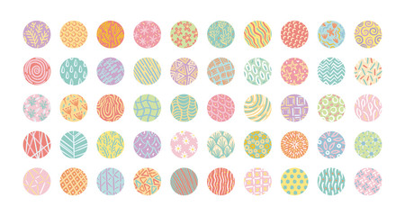 Sticker - bundle of organic patterns set