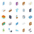  Building Interior Isometric Icons Pack 