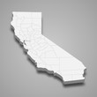 © magr80 - california 3d map state of United States Template for your design