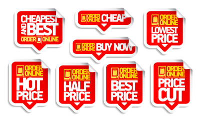 Wall Mural - Order online price tags stickers set - cheapest and best, buy now, price cut and best price