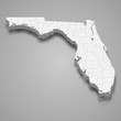 © magr80 - Florida 3d map state of United States Template for your design