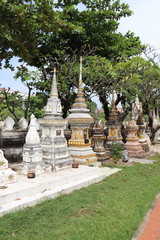 Canvas Print - Tombeaux à Vientiane, Laos