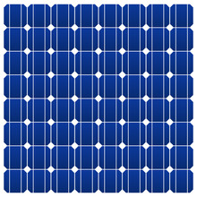 Blue Silicon Photovoltaic Electric Solar Panel Texture Detailed Vector Illustration