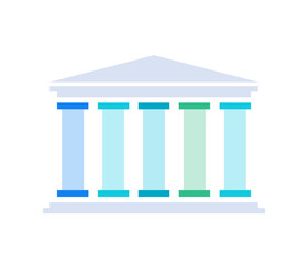 five pillars diagram. clipart image isolated on white background