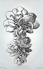 Wall Mural - Floral ornament. vector illustration