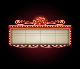 Theater sign billboard frame design