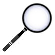 © Igor - Vector magnifier glass isolated on white in a flat style. Business concept accessoires.