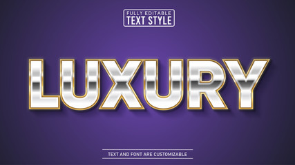 Luxury Gold and Silver 3D Editable Text Effect