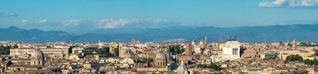 Wall Mural - view of historical centre of Rome from Gianicolo