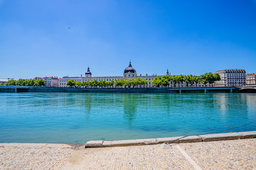 Poster - Quais du Rhône et Grand Hôtel-Dieu de Lyon