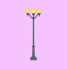 Canvas Print - street lamps. illustration for web and mobile