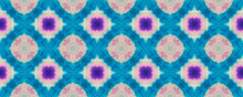 Tie Dye Background. Psychedelic Pattern.  Ikat Seamless Design.  Batik Brushred Print.  Seamless Hand Drawn Pattern.  Folk Backdrop.