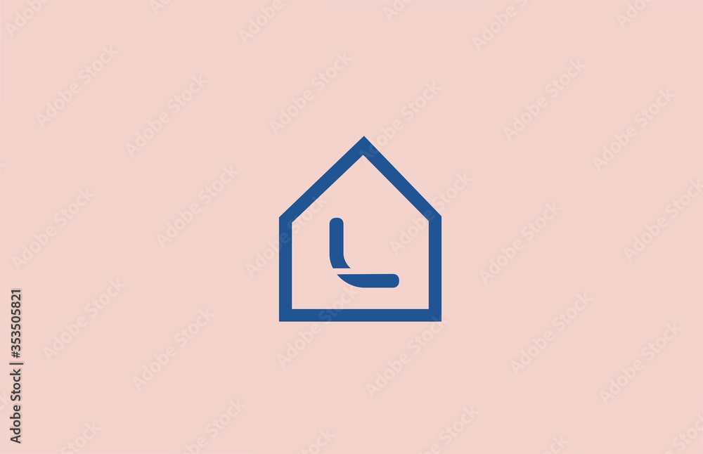 blue pink L alphabet letter logo icon for company and business with ...
