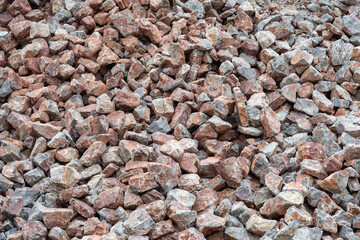 Wall Mural - A pile of stone building materials closeup