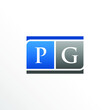 © rieddroid - Initial Letter PG Square Logo Design