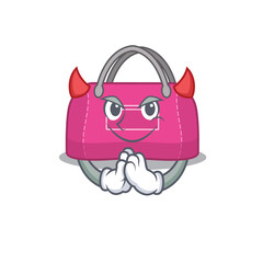 Sticker - Woman sport bag clothed as devil cartoon character design concept