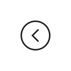 Wall Mural - back button social media icon isolated on white background. arrow symbol modern simple vector for we