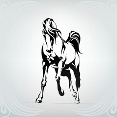 Wall Mural - Vector silhouette of a horse