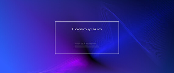 Wall Mural - vector illustration abstract wavy, wave line and blurred gradient mesh in blue color background. dyn