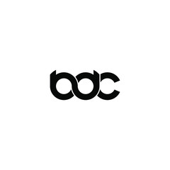 bdc letter original monogram logo design