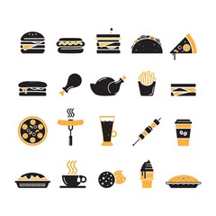 Sticker - Collection of food icons