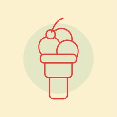 Wall Mural - Ice cream cone