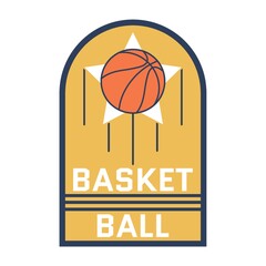 Canvas Print - Basketball league sticker