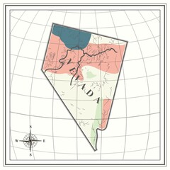 Sticker - Map of nevada state