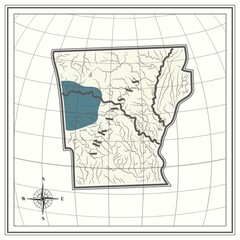 Sticker - Map of arkansas