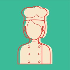 Canvas Print - Lady chef