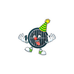 Sticker - entertaining Clown grill caricature character design style