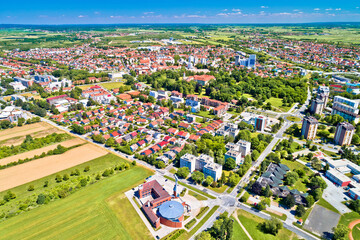 Town of Cakovec aerial view