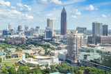 Fototapeta Miasto - Aerial View of Atlanta's Skyline in Summer - Atlanta, Georgia, USA