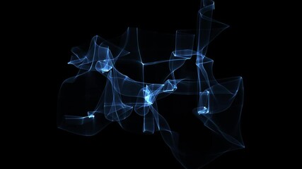 Wall Mural - 4k animated abstract background imitating blue smoke